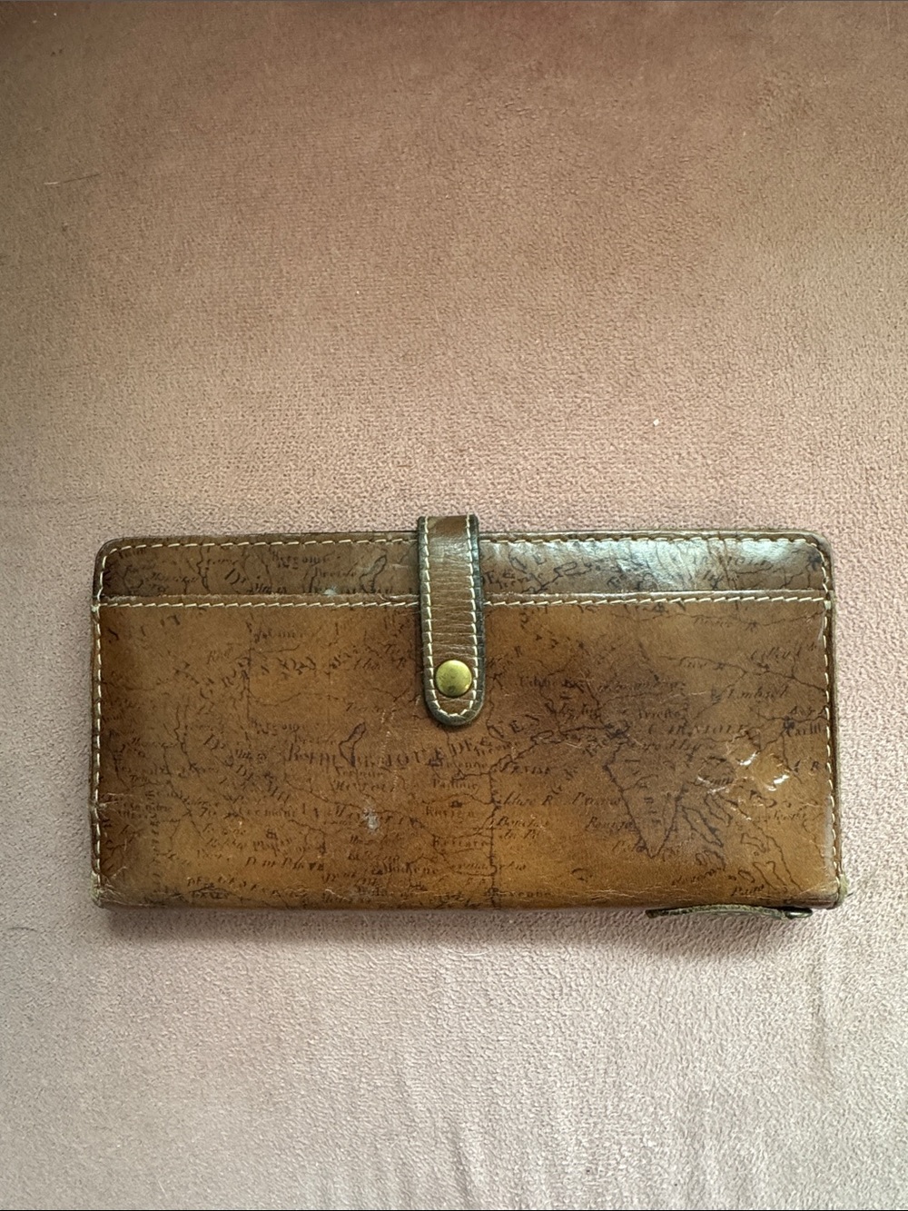 Patricia Nash Brown Leather Wallet Clutch